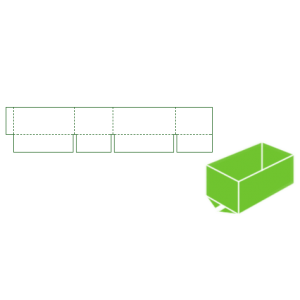 Half slotted container blank