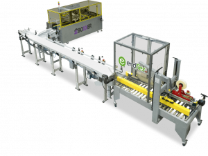 BoxxPak semi automatic case loading system with tape sealer