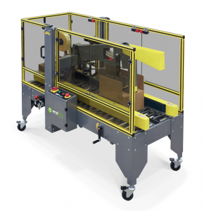 EZ tape case sealer with safety guards
