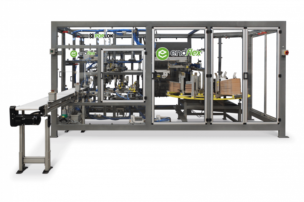 EndFlex PopLok fold and tuck tray forming machine - EndFlex