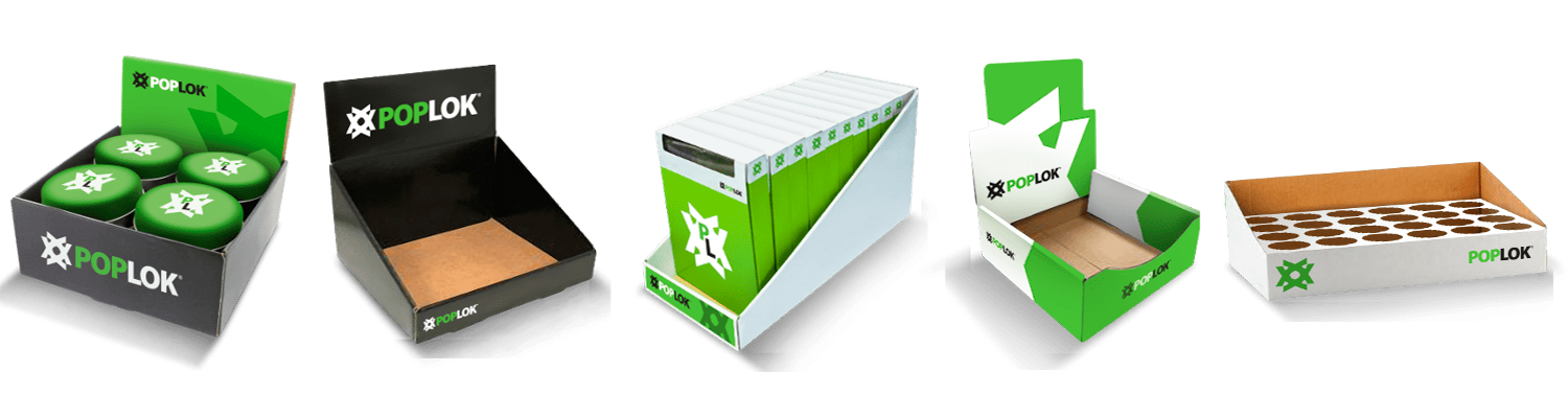 poplok corrugated display trays corrugated display trays