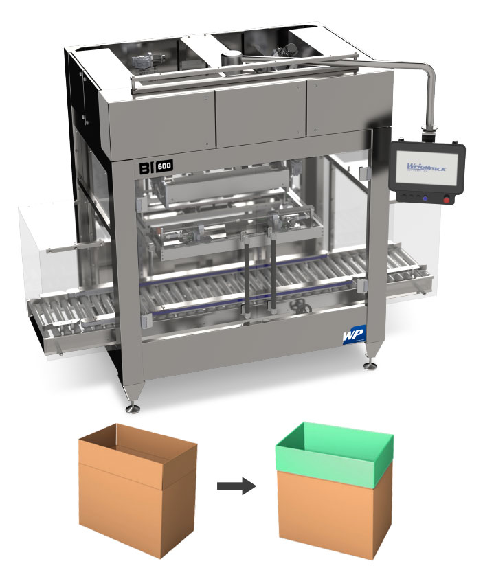 Bag inserting machine for automated bulk packaging