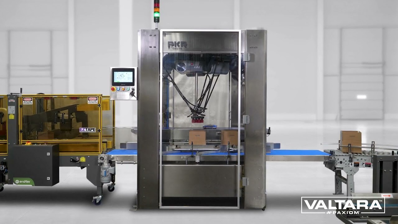 Delta robotic pick and place system with case erector - EndFlex end of line