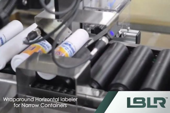 LBLR Wraparound horizontal labeler for narrow containers labeling machine
