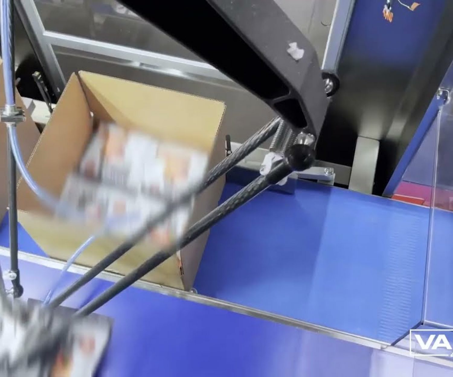 PKR Delta Robotic RSC Box Packer Packing Pouches in 2 x 2 Pattern